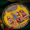 Wall Plate Set of 2 - Phad Painting of Krishna Leela