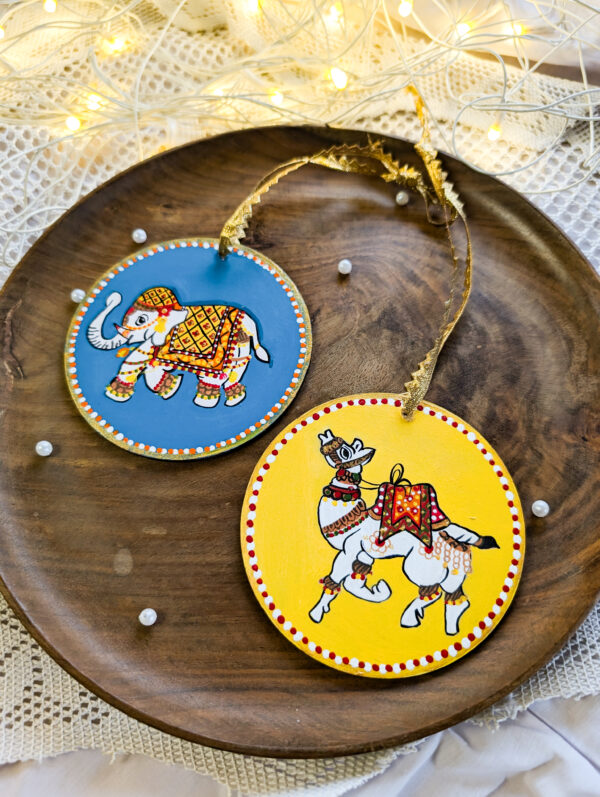 Indian style Hand-painted Christmas Ornament - Image 7